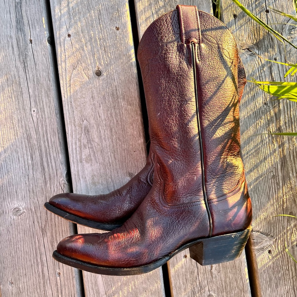 Dan’s leather original burgundy 7 1/2 cowboy boots for women